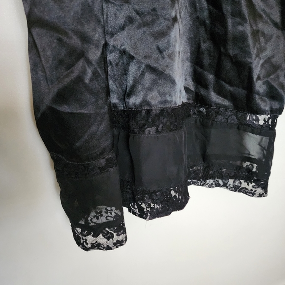 Vintage black slip nightie lace dress - Picture 8 of 11